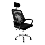 Cadeira De Escritório Best Chair Mesh Giratoria Bc-201 Ergonômica  Preta Com Estofado De Mesh