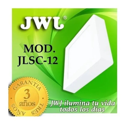 Lampara Led De Sobreponer Cuadrada De 12w Jwj Luz Calida 4pz | Meses sin interés