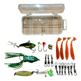  Señuelos Kit Pesca Usa  + Accesorios Y Caja Organizadora