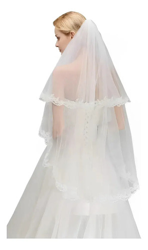 Velo De Novia Transparente De Tul Blanco Marfil,velo Novia | MercadoLibre