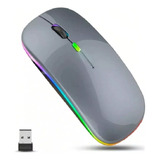 Mouse Ratón Recargable Inalámbrico Y Bluetooth5.0+2.4g Rgb