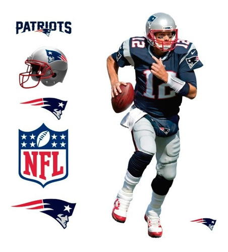 Vinilo Decorativo Nfl Patriots Tom Brady 03 Sticker 120x70cm