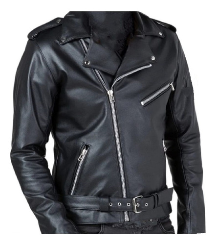 Jaqueta Masculina Biker Couro Verdadeiro Bovino Perfecto 