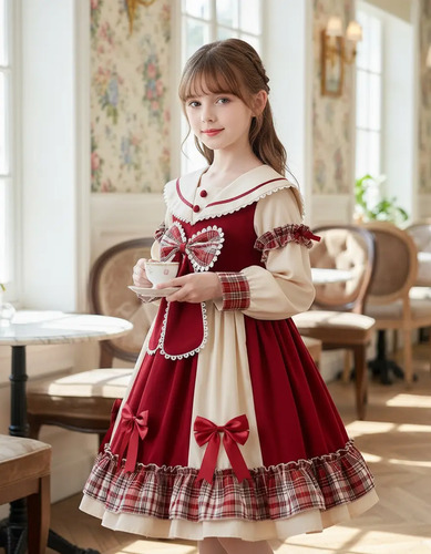Girl Princess Lolita New Long-sleeved Skirt
