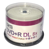 Disco Virgen Dvd+r Dl Sks Imprimible De 8x Por 50 Unidades