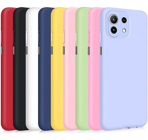 Capinha Case Para Mi 11 Lite Silicone Aveludado Anti-choque