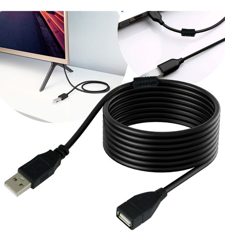 Extension Usb Macho A Hembra De 3m Xbox Pc Laptop Impresora