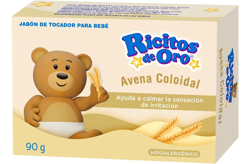 Jabón Ricitos De Oro Avena Coloidal Barra Con 90g Hipoalergé