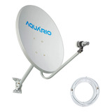 Antena Banda Ku Novo Modelo +cabo + Lnb Aquário Lançamento