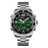 Vigoroso Relojes Para Hombre Multi Times Reloj Militar Negro