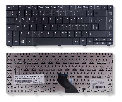 Teclado Para Notebook Acer Aspire E1-421-0696 Preto Abnt2