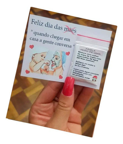 Brinde Mimo P Cliene 40 Cartão + Argila Verde Dia Das Mães 