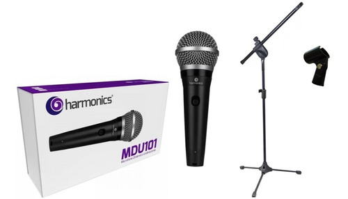 Microfone Dinâmico Mdu101 Harmonics - Profissional+ Pedestal