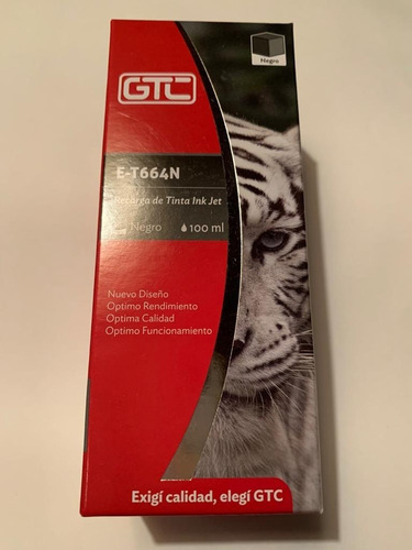 Tinta Alternativa T664  Para Sistema Continuo Epson 100ml 