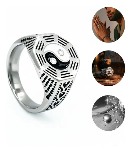 Anel Prata 925 Yin Yang Formatura Dedeira Masculino | MercadoLivre