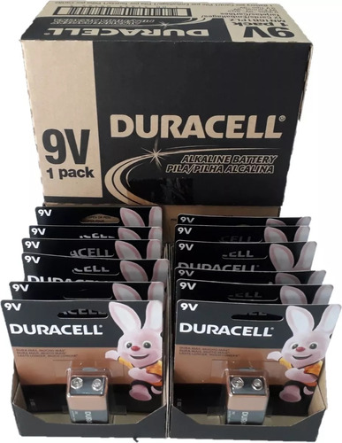 12 X Pilas Batería 9v Duracell Pilas Alcalinas 9v