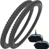 Par Pneus 29x2.25 Michelin Force Access + 2 Camara Pirelli Cor Preto