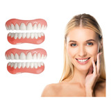 2×set De Prótesis Profesionales Silicona Brillante Dentes E