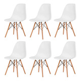 Silla Eames Moderna 6pz Minimalista Para Interior Y Exterior