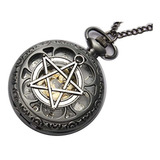 Pentagram Wicca De La Reloj De Bolsillo Collar Pagan