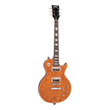 Guitarra Les Paul Vintage V100 Paradise Flamed Amber Com P10
