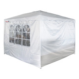 Tenda Gazebo 3x3 Sanfonada Articulada Com 2 Paredes Branco