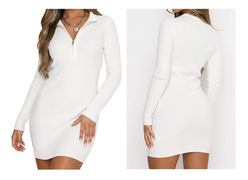 Vestido Beatle Lanilla Para Mujer Elegante De Invierno Otoño