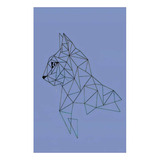 Vinilo 40x60cm Animales Gato Geometrico Cat Moderno M1