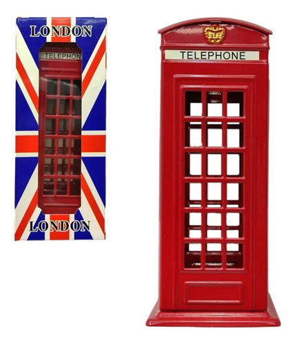 Cabine Telefonica Londres Vintage Cofre Retro Resina Decor