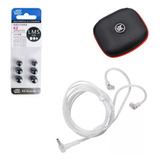 Kz Cable Con Mic Pin C Plata + Estuche Kz Tela + Espumas