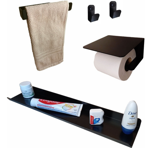 Kit Completo #4 Accesorios Baño Aluminio Diseño