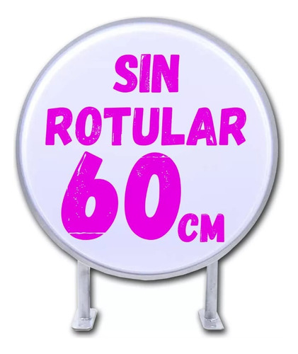 Anuncio Luminoso  Doble Cara  Led Redondo Sin Rotular 60cm