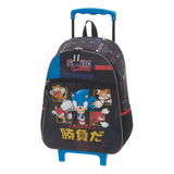 Mochila Lancheira Estojo Sonic Go Fast Infantil Escolar