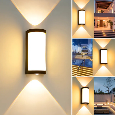 Hutiirich® Lámparas De Pared Exterior Y Interiores Color Negro Redondo Arbotante 20w Modernas Decorativas 3000k Luz Blanco Cálido Impermeable Lámparas Para Jardín Sala Baño | MercadoLibre