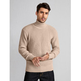 Sweater Jersey De Punto Cuello Alto Grueso Otoño Invierno 