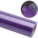 Vinilo Textil Glitter Color Purpura Escarchado 50x1mt