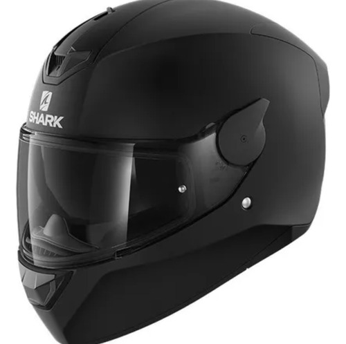 Capacete Moto Shark D-skwal 2 Blank Mat Kma Preto Fosco