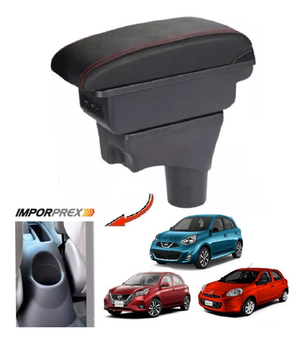 Consola Apoyabrazo- Nissan March Con Usb. Slider R