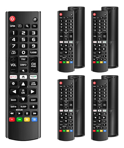 Kit 5 Controle Remoto Compatível LG Smart Tv Akb75675304 