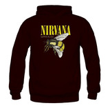 Hoodie Canguro Buzo Nirvana Kurt Cobain Grunge Rock 