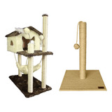  Arranhador Brinquedo Gato Playground Casa Kit Miupetz