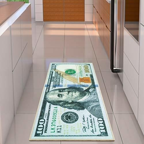 Alfombra Ottomanson Corredor Billetes Cien Dollars 50*120 Cm