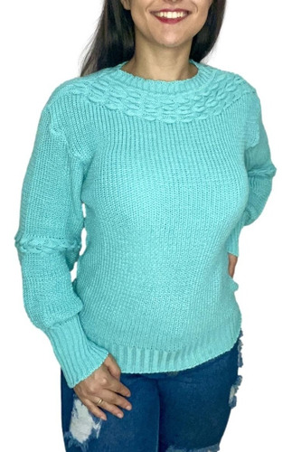 Blusa Frio Feminina Grossa Tricot Trico Moda Outono Inverno