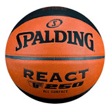 Balon De Basquetball Spalding React Tf-250 Bicolor Sz7 Piel Sintetica