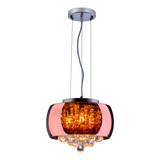 Lustre Pendente Cristal Legítimo K9 Sala Attractive 28cm Biv Cor Cobre 110v/220v