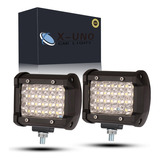 Par Faros 4''led Auxiliares 60w Triple-fila Jeep Rzr Suv 4x4