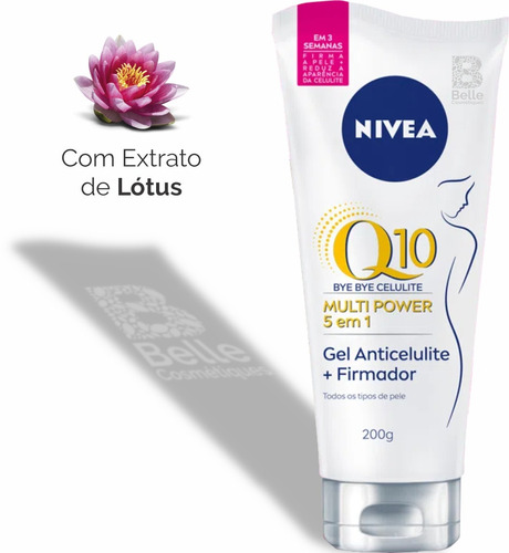 Gel Corporal Nivea Bye Bye Celulite Q10 Plus - 201 G