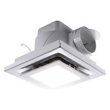 Ventilador De Escape Baño Luz Led, Cuadrado, Moderno, ...