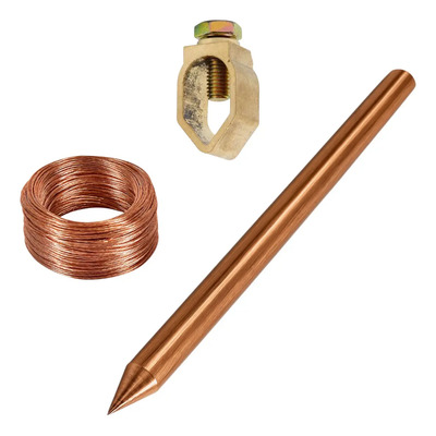Kit Varilla Tierra Física 5\u002F8 X 1.5 M + Conector + 3 M Cable | Envío gratis