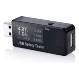 Medidor De Voltaje Usb.. 1a 30v Tester Digital Dc.negro